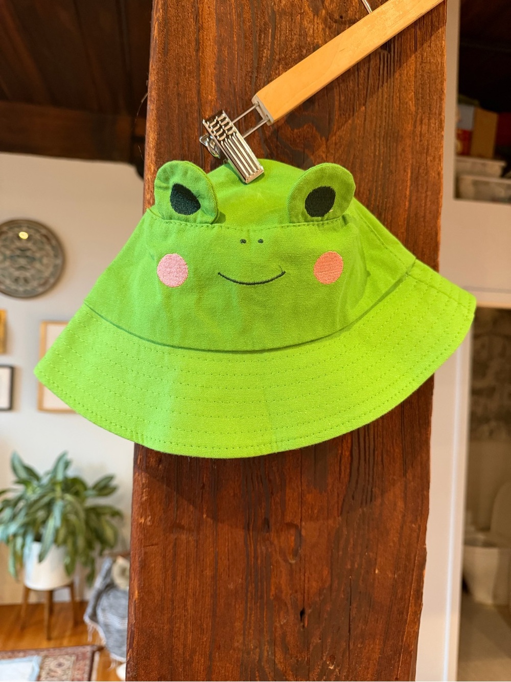 Kids Frog Bucket Hat - Green
